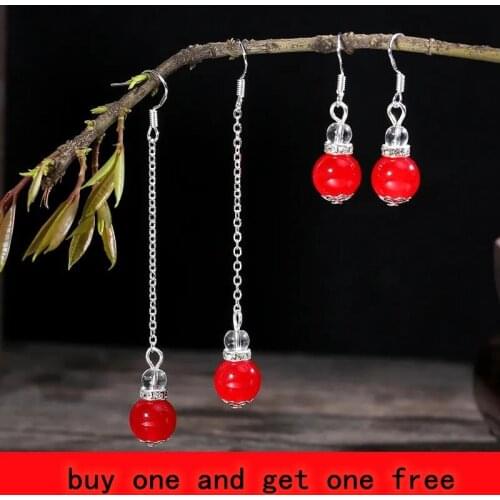 AIYANISHI Trendy Women Earrings 925 Silver Ear Hook Earrings Jewelry Long Chain Drop Earring Wedding Engagement Christmas Gifts