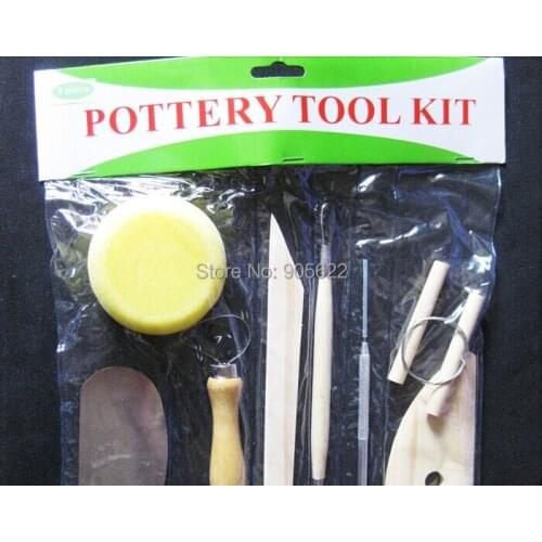 Free shipping Pottery tool kits with 8 different tool per set , 1set /lot .Art tools ,crafting accessories