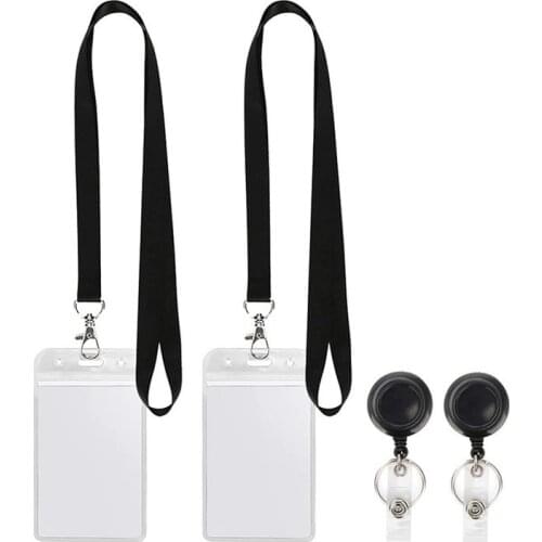 Work Card Badge Holder Buckle Women Men ID Business Card Office Supplies New Nurse Doctor Retractable Badge Reel PVC Card Case