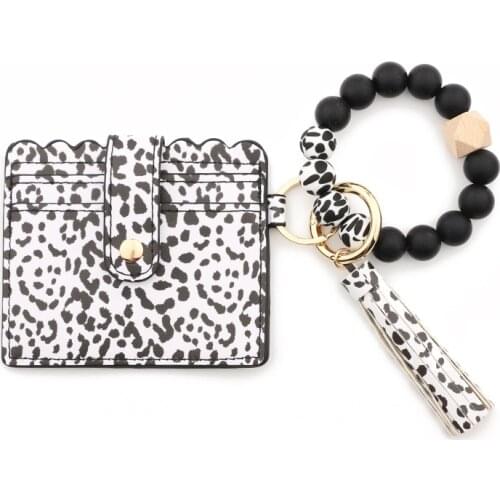 Card Wallet Wholesale Monogrammed Key Rings for Women Leather Tassel Keychains Bangle Bracelets Fashion Accessories