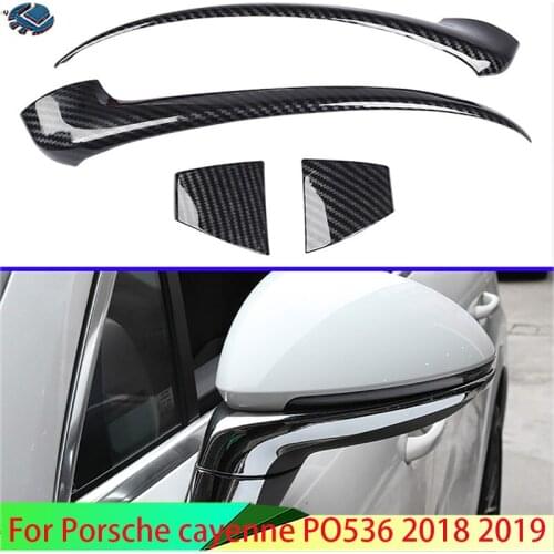 For Porsche cayenne PO536 2018 2019 Car Accessories Side Mirror Rear View Wing Chrome Cover Trim Molding Bezel Car Styling