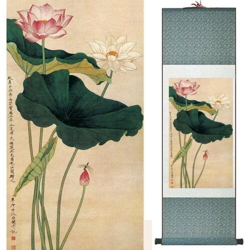 Birds and flower painting Home Office Decoration Chinese scroll painting flower painting 19041202