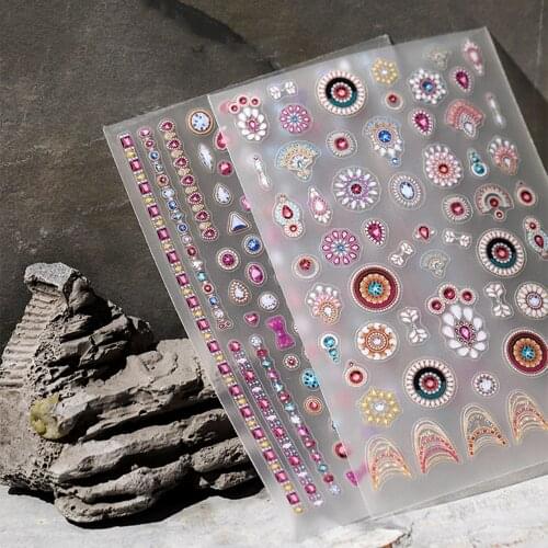 Net Red Nail Art Sticker Bohemian Retro Totem Baroque Glue Waterproof Nail Art Sticker Decoration