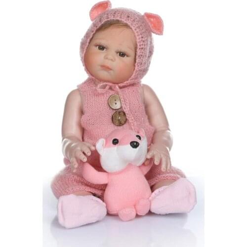 NPK Doll 50CM full body silicone reborn baby doll Girl bebes reborn hand paint red skin rooted hair waterproof bath toy