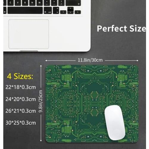 Computer Motherboard Pattern Mouse Pad DIY Print Cushion Computer Cpu Motherboard Electronics Circuits Green