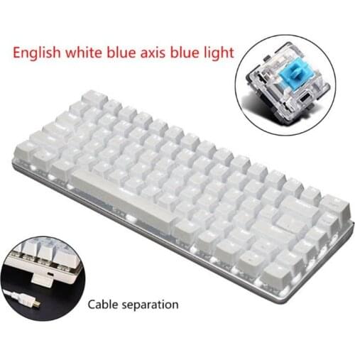 Ajazz AK33 82 Keys Mechanical Keyboard Russian/English Layout Gaming Keyboard RGB Backlight Switch Wired Keypad