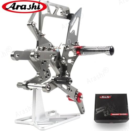 Arashi Motorcycle Footrest For YAMAHA YZF R1 2015 - 2019 CNC Adjustable Foot Pegs Rider Rearset YZF-R1 R1M R1S RN32 2016 2017