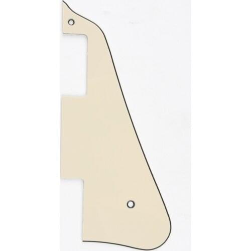 Musiclily Guitar Pickguard for China Made Epiphone Les Paul Standard Modern Style, 3Ply Cream