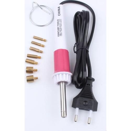 New EU plug Pink White 5 Seconds Fast Heated! Iron-on Hot Fix Rhinestone Applicator Wand Heat-fix Tool Free Shipping