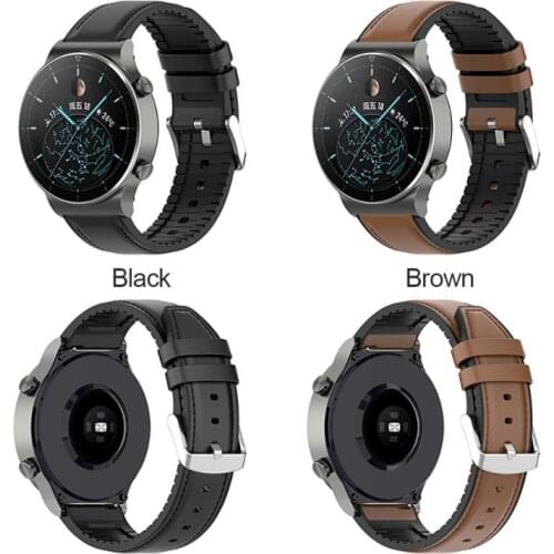 Bracelet Strap For Huawei Watch GT2 Pro Smart Watch 20/22MM Silicone Leather Business Wristband Strap For Huawei Watch GT2 Pro