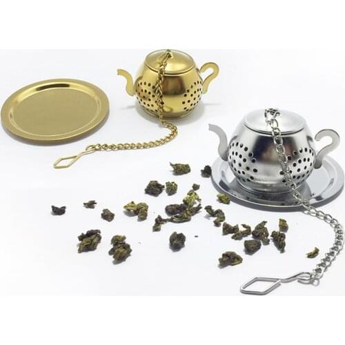Stainless Steel Tea Strainer Herbal Filter Teapot Shape Tea Infuser Spice Flower Kitchen Teaware Accessories Tea Ball