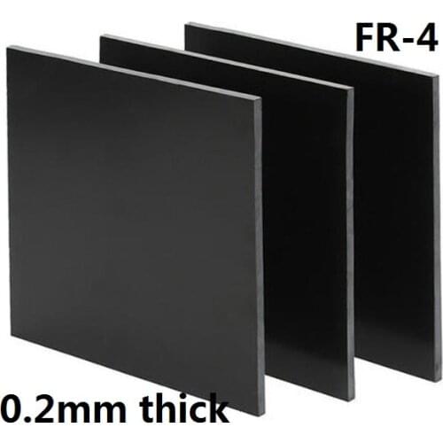 0.2mm thick black FR4 fiberglass sheet glass fibre plate GFRP GF board black epoxy plate FR-4 Insulation and anti-static sheet