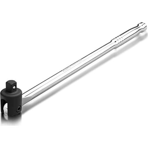 Socket Wrenches 1/2 Inch Drive Premium Breaker Bar 24" Length Cr-V Steel 180 Degree Flex Head Socket Wrench Bar Hand Tool