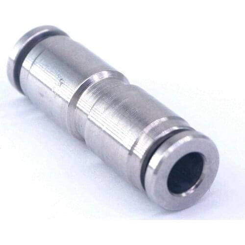6MM OD Tube 304 Stainless Steel Push in Pneumatic Straight Quick Connector Full Metal Anticorrosion Antioxidation