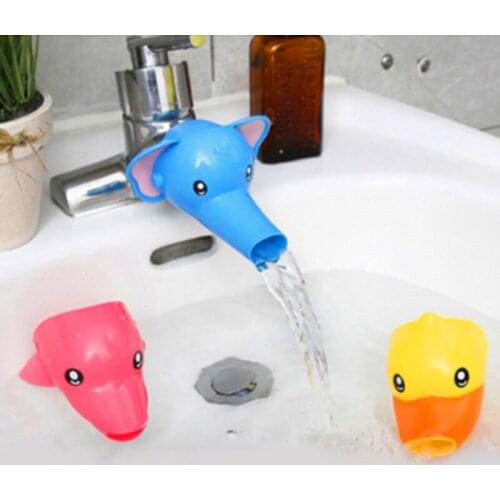 Childrens faucet extender guide trough lovely extension water diverter baby cartoon silicone hand washing extender