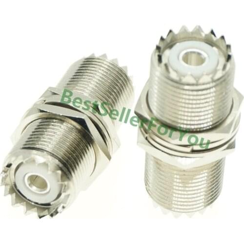 UHF Female SO-239 To UHF Female SO239 Jack Nut Bulkhead RF Mount Adapter Connector FOR PL-259