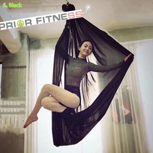 PRIOR FITNESS Top Quality 7M Elastic Anti-gravity Multifunctional Fly Aerial Yoga Hammock Swing Fabric Aerial Supplier indoor
