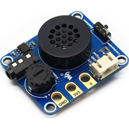 Waveshare Speaker for micro:bit Music Player Speaker expansion module compatible Arduino development Onboard Hi-Fi chip NS8002