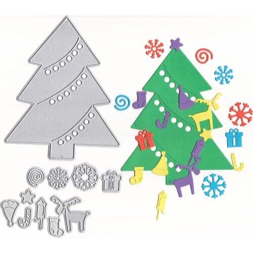 1 Set Christmas Tree Metal Cutting Dies Stencils for DIY Scrapbooking Photo Album Decorative Embossing DIY Paper Card
