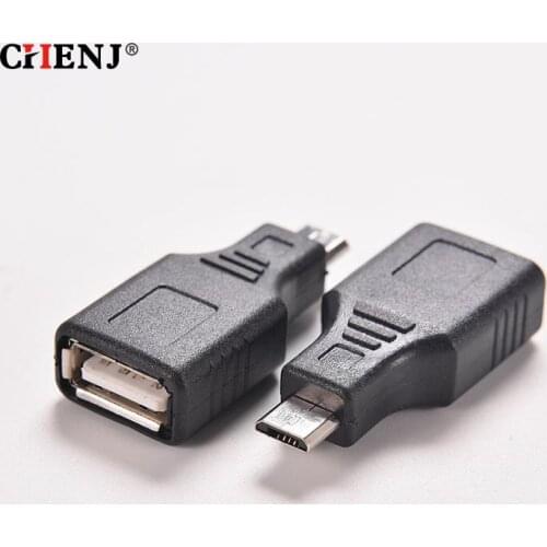 1PC Black F/M USB 2.0 A Female To Micro / Mini USB B 5 Pin Male Plug USB OTG Host Adapter Converter Connector Up To 480Mbps