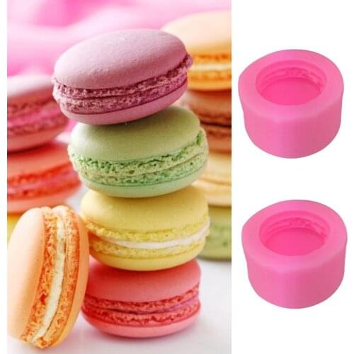 1Pc Food Grade Silicone 3D Macaron Shape DIY Chocolate Mold Fondant Candy Soap Polymer Clay Crafting Mould Decorating Baking
