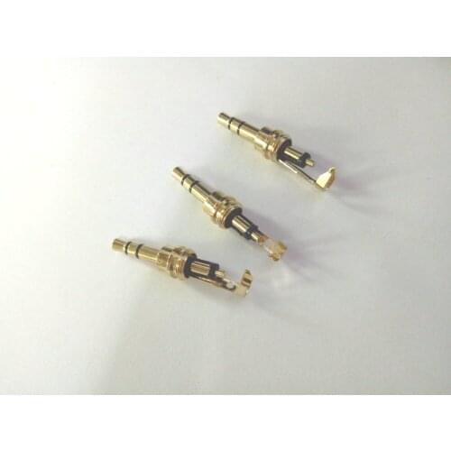 100pcs 3.5mm male 3 pole stereo plug Repair Headphone Cable Solder plug adapter New
