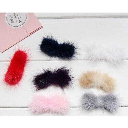 2pcs Fluffy 7cm Real Natural Fox Fur Pompom Balls Fur Pom Poms Winter Women DIY For Hairclips Hairband Hats Cap Gloves Keychain