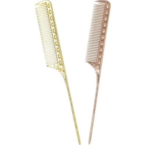 1 Pcs Anti Static Aluminum Alloy Thin Hair Cutting Combs Hair Picks Tail Hairdresser Tools For Women Teasing Styling Comb