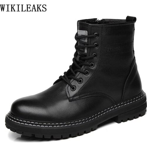 Boots for Men Male Leather Shoes Men Snow Boots Platform Shoes Ankle Boots Men Luxury Designer Shoes Los Zapatos De Los Hombres