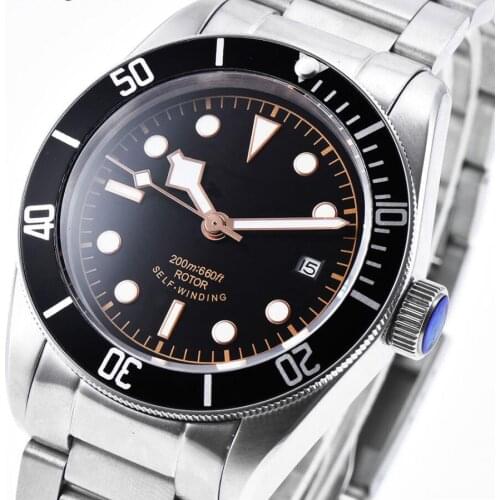 Corgeut 41MM Watch Man Mechanical Mens Watches Automatic Waterproof Fashion Luxury Stainless Steel Male Clock Relogio Masculino