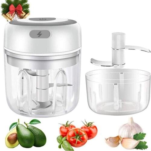 100/250mL Mini Electric Garlic Chopper USB Charging Ginger Masher Machine Sturdy Durable Chili Vegetable Crusher Kitchen Tool