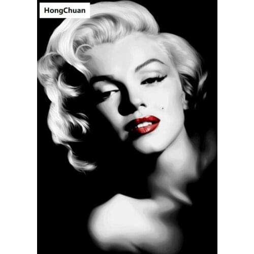 Sexy Monroe 5D DIY Square/Round Diamond Painting Mosaic Cross Stitch Home Decoration Mural Christmas Gift, New Year