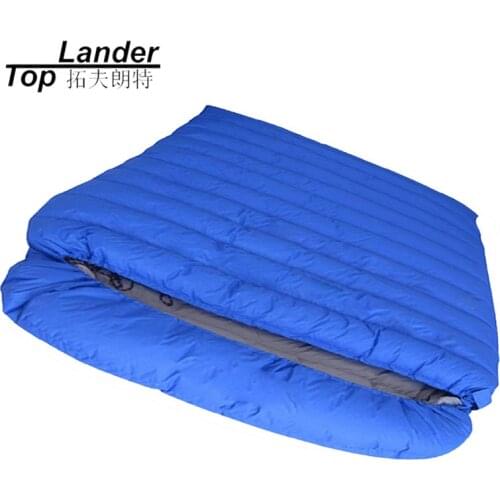 Envelope Double Sleeping Bags Adult Autumn Lengthened Warm Couple Camping Sleeping Bag Winter Ultralight Duck Down Sleeping Bag