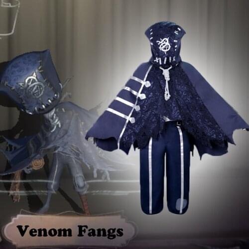 Game Identity V Cosplay Costumes Survivor Robbie White Axe Boy Cosplay Costume Venom Fangs Skin Uniforms Clothes Suits Sets Hot
