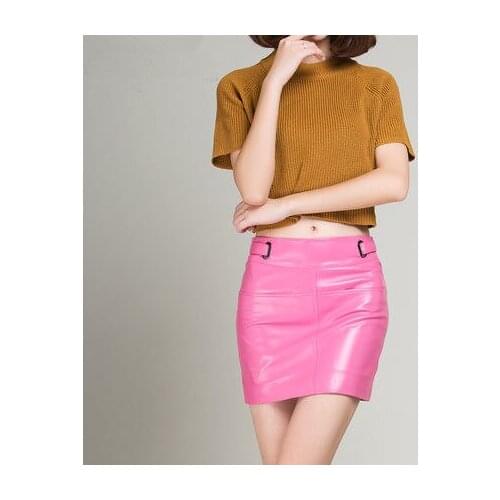 Top brand Skirt Genuine Leather Slim Hip K160 high quality