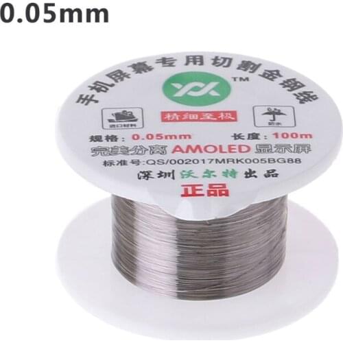 100m Alloy Gold Molybdenum Wire Cutting Line LCD Display Screen Separator Repair 62KC