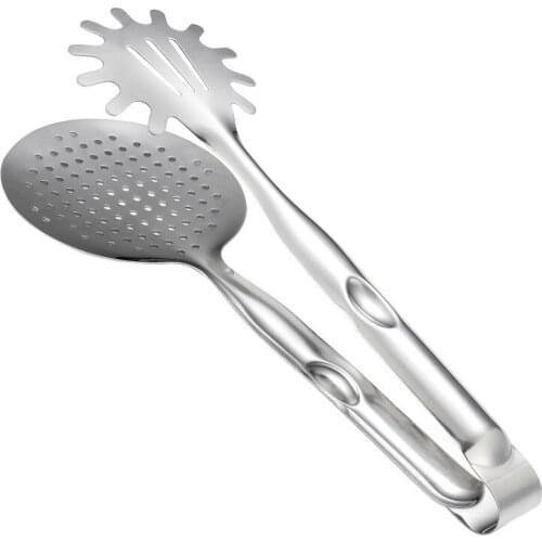 Multifunction Stainless Steel Noodle Tongs Pasta Spaghetti teak Tongs Food Clips Stainless Steel Cooking Utensils Kitchen Tools