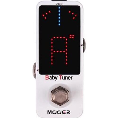 Mooer Baby Tuner Mini High Precision Guitar Bass Tuner Pedal True Bypass Switching Full Metal Shell LED Display