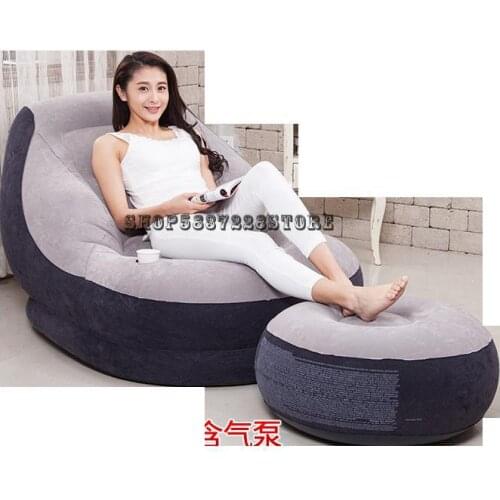 Intex Lazy Sofa Tatami Inflatable Sofa Creative Small Family Seat Single Lovely Folding Couch Bed