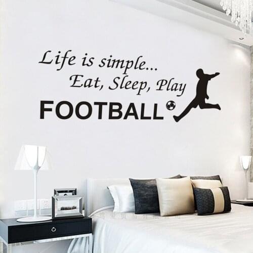 Football player wall stickers PVC Material DIY art wall decals for Living room bedroom boy room wall decoration stickers
