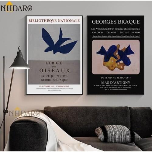 NHDARC Canvas Print Art Fashion Modern Vogue Vintage Bird Style Home Decoration Paintings Poster and Prints Wall Picture Art