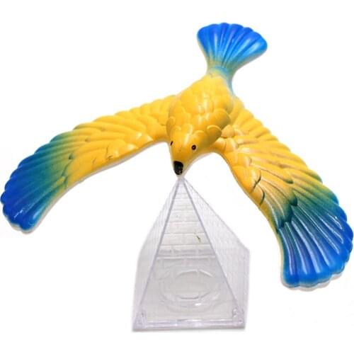 Novelty Amazing Balance Funny Amazing Balancing Eagle With Pyramid Stand Magic Bird Desk Kids Toy Fun Learn Gag Toy for Kid Gift