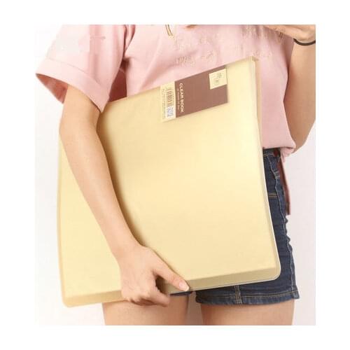 Multi Pocket File Folder A3 Document Organizer Transparent Sleeves File Organizer Sheet Protector Display Book For Paintings