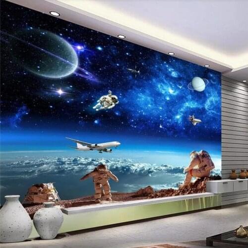 Custom wallpaper murals creative cosmic starry galaxy ceiling wall - high-grade waterproof material