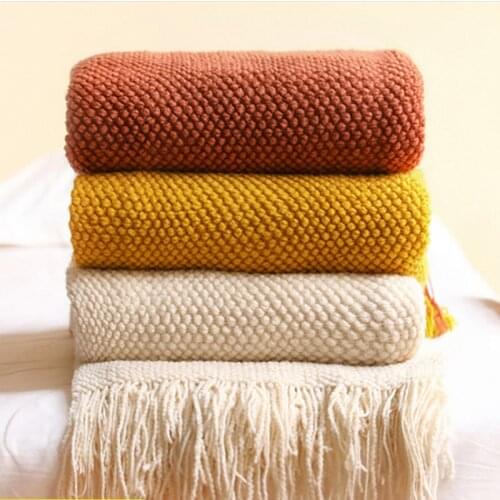 Corn Grain Pattern Casual Comfy Warm Blanket for Bed and Travel Textile City Home Winter Thickened Knitted Blanket