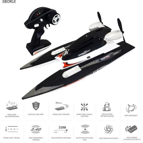 EBORUI RC SpeedBoat FY616 RC Boat 2.4GHz 35km/h High Speed RC Racing Boat Velocity Remote Control Boat Toy for Kids and Adults