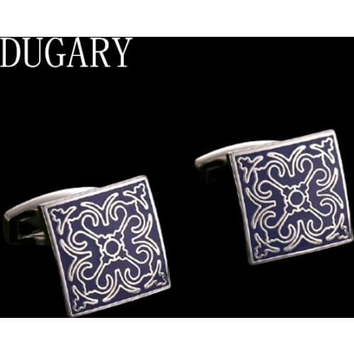 DUGARY Luxury shirt cufflinks for mens Brand cuff buttons cuff links High Quality Square wedding abotoaduras Jewelry gemelos