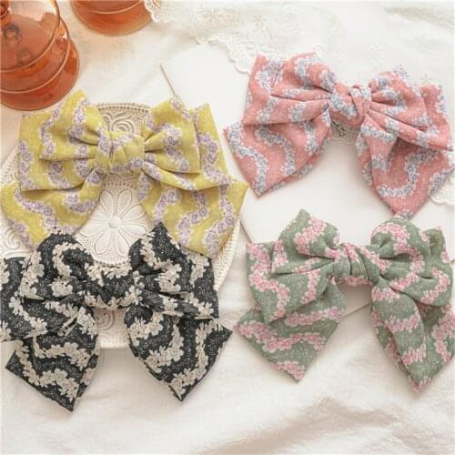 Ruoshui Woman Three Layers Bowknot Hairpins Summer Hair Clips Women Hair Accesories Hairgrip Barrettes Ornaments