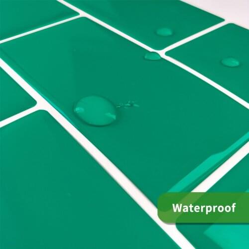 Self Adhesive Waterproof 3D Wall Sticker/Panel for Kitchen Bathroom Vinyl Peel And Stick Splashback Tile Green Stickers
