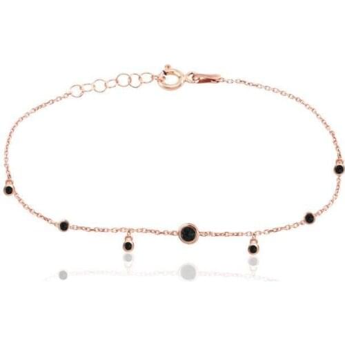 Silver Black Cubic Zirconia Dangle Bracelet, best present options for Your Loved Ones